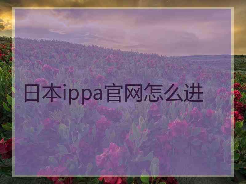 日本ippa官网怎么进