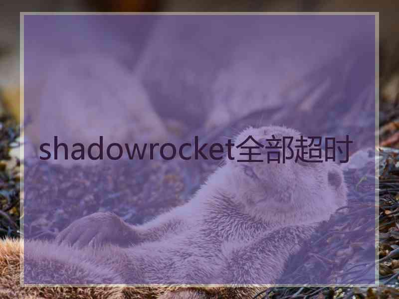 shadowrocket全部超时