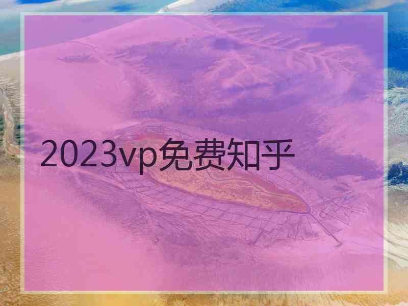 2023vp免费知乎