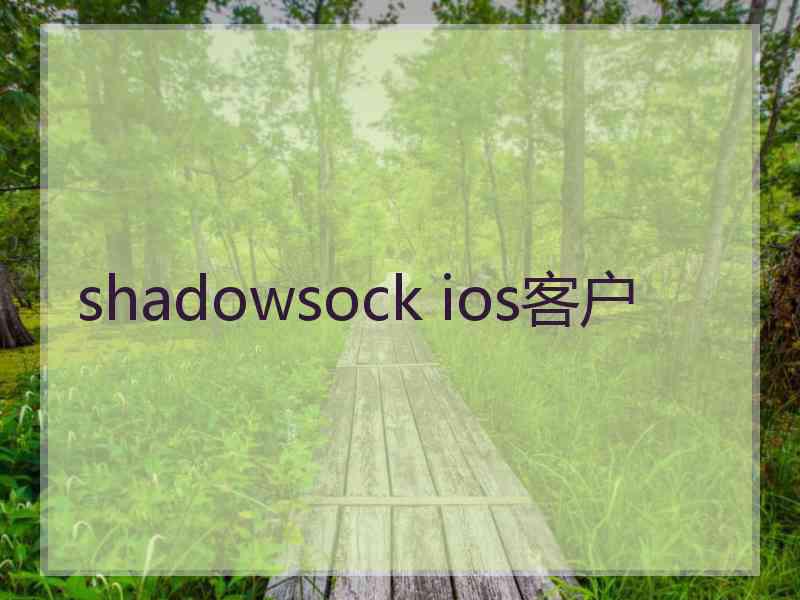 shadowsock ios客户