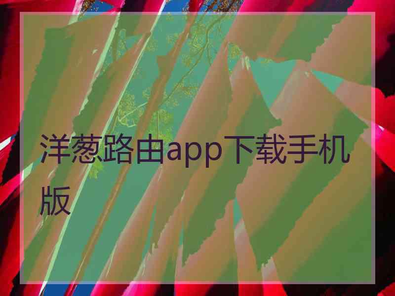 洋葱路由app下载手机版