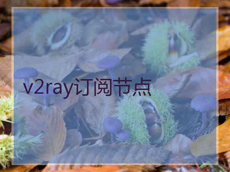 v2ray订阅节点