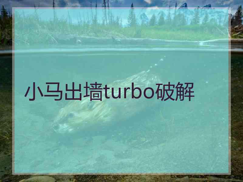 小马出墙turbo破解