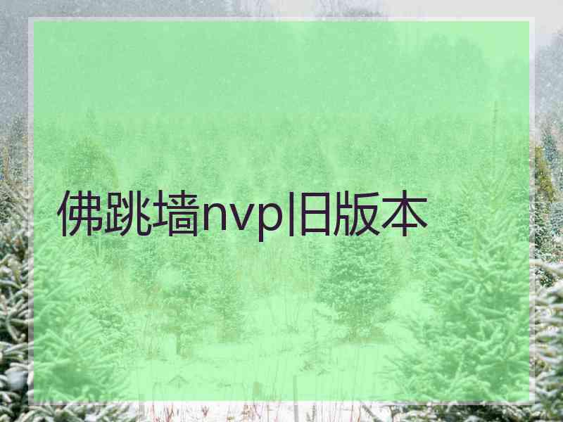 佛跳墙nvp旧版本