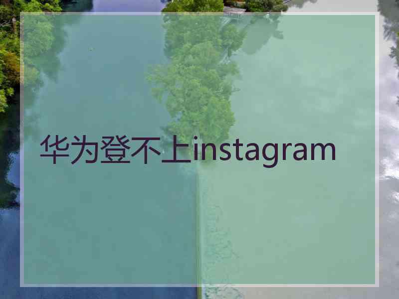 华为登不上instagram