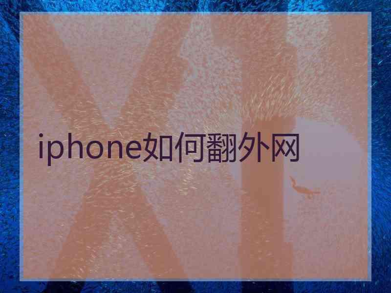 iphone如何翻外网