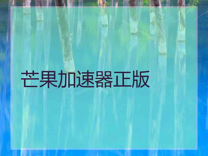 芒果加速器正版