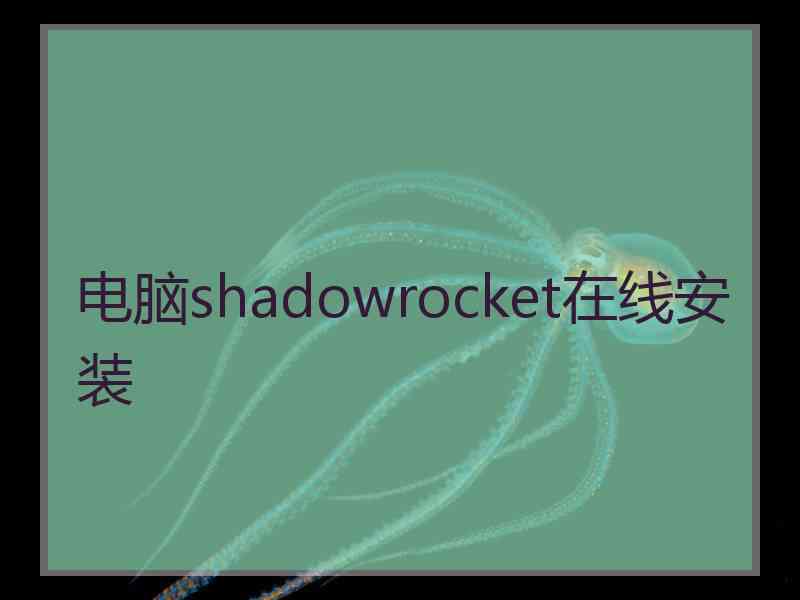 电脑shadowrocket在线安装