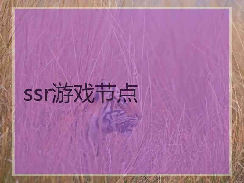 ssr游戏节点