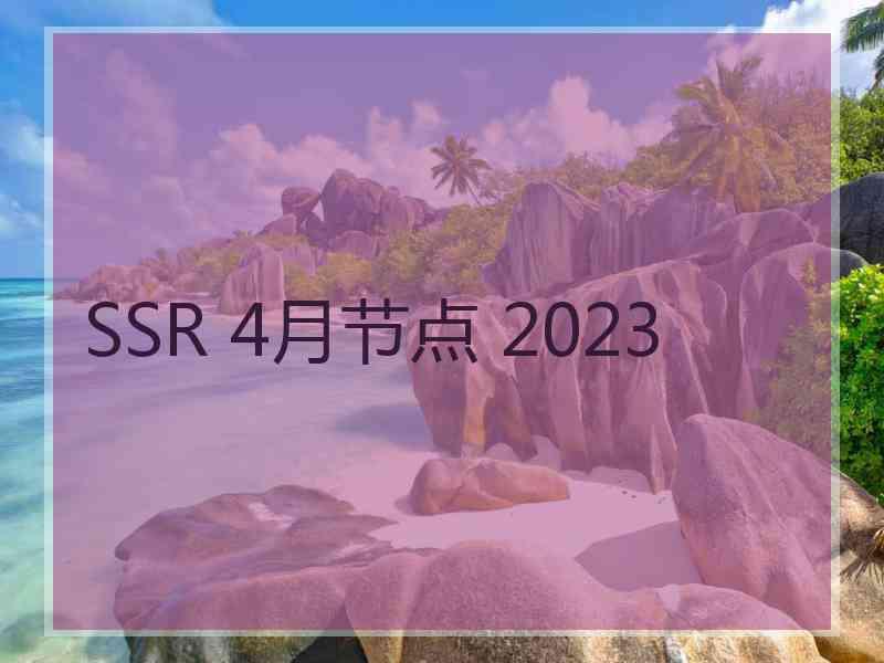 SSR 4月节点 2023