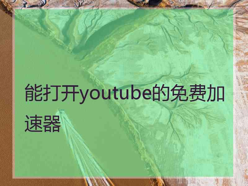 能打开youtube的免费加速器