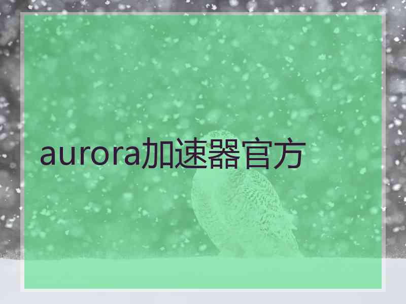 aurora加速器官方