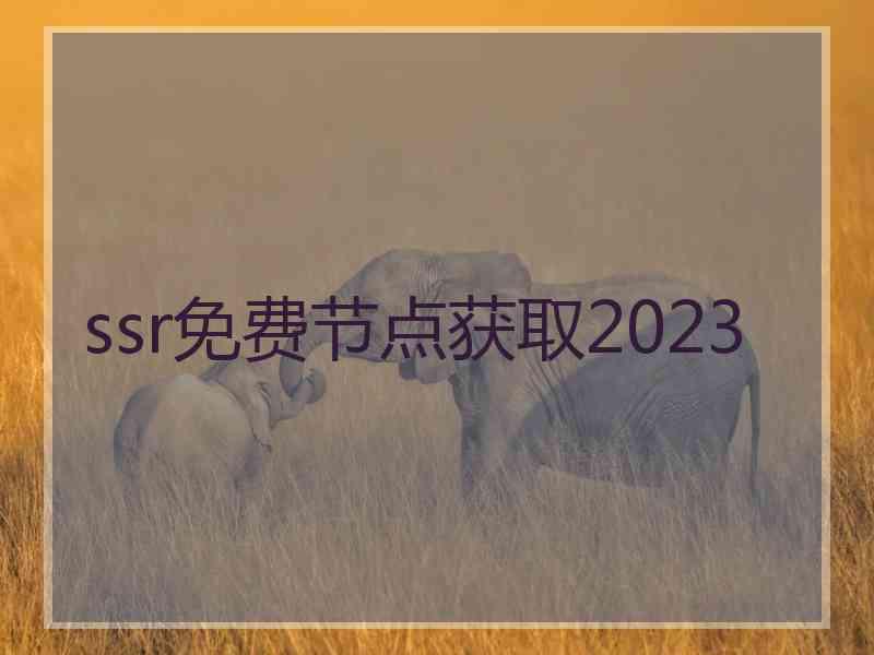 ssr免费节点获取2023