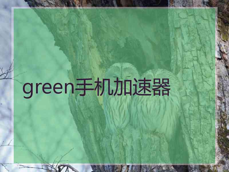 green手机加速器