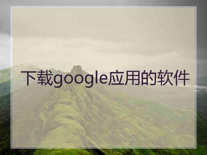 下载google应用的软件