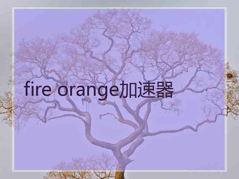 fire orange加速器