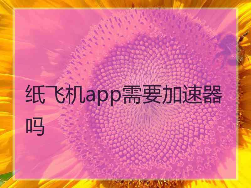 纸飞机app需要加速器吗