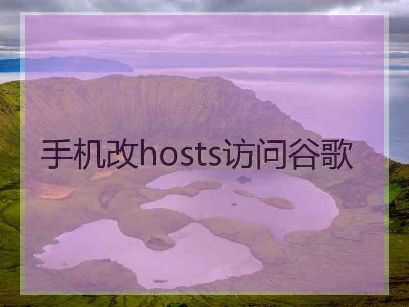 手机改hosts访问谷歌