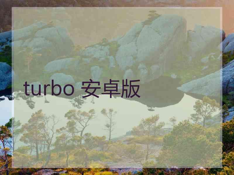 turbo 安卓版