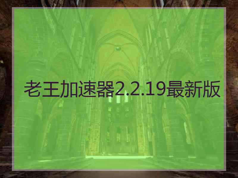 老王加速器2.2.19最新版