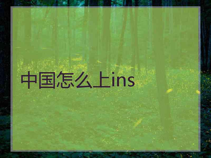 中国怎么上ins