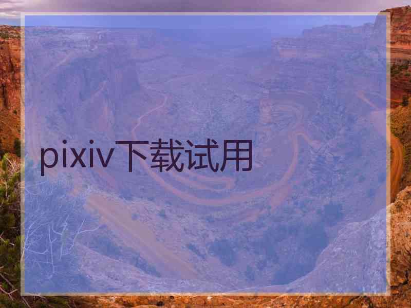 pixiv下载试用