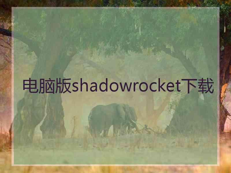 电脑版shadowrocket下载