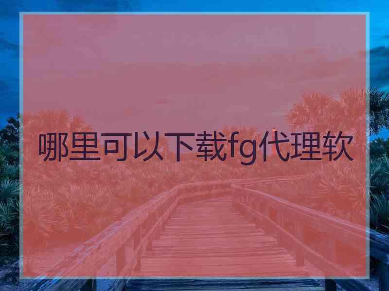 哪里可以下载fg代理软