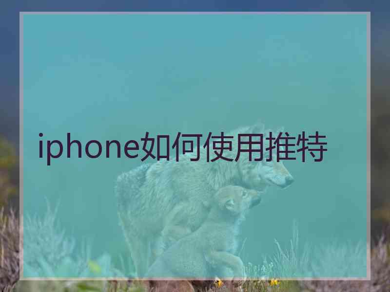 iphone如何使用推特