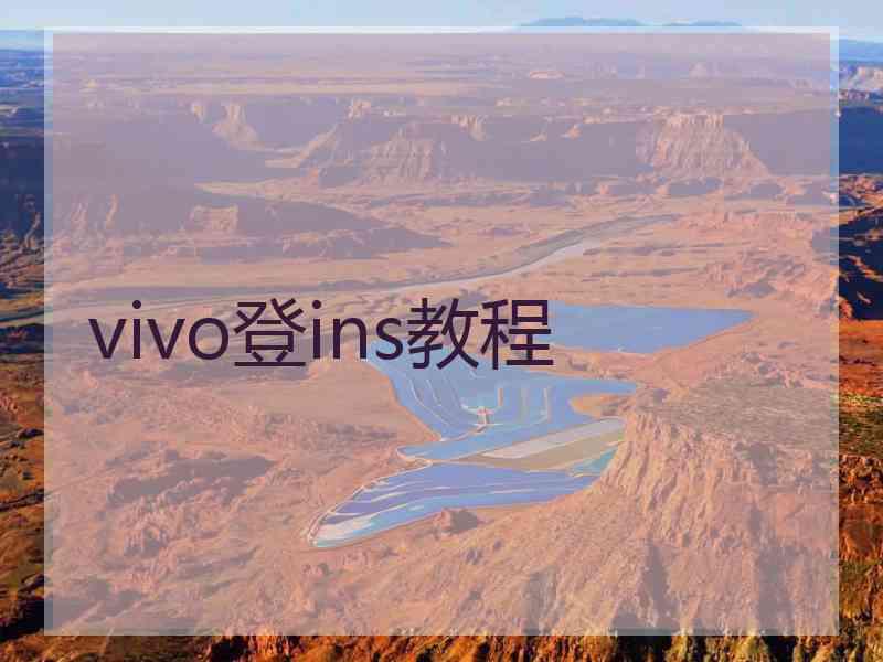 vivo登ins教程