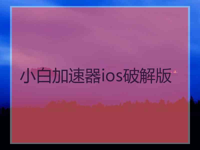 小白加速器ios破解版