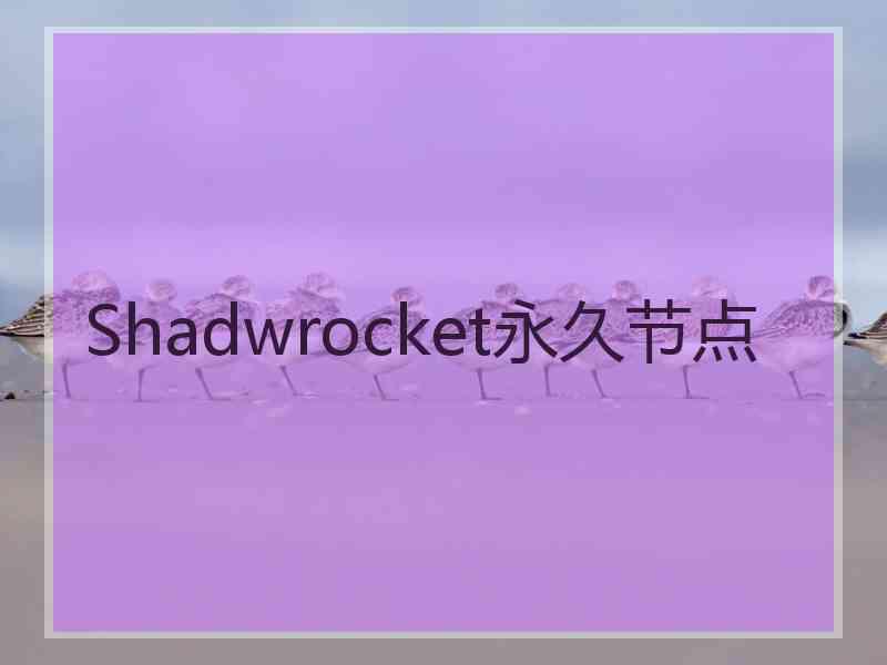 Shadwrocket永久节点