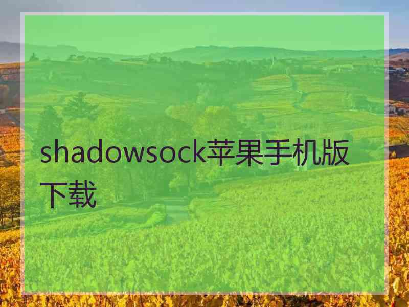 shadowsock苹果手机版 下载