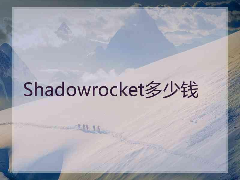 Shadowrocket多少钱