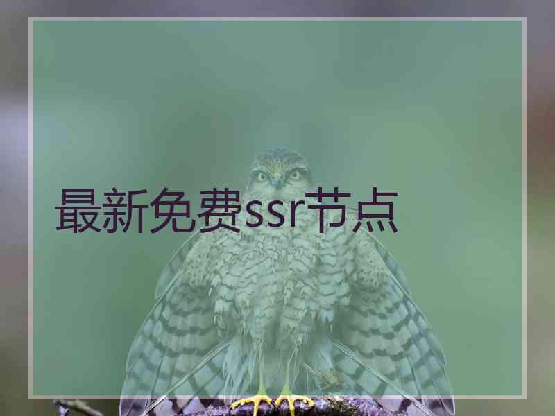 最新免费ssr节点