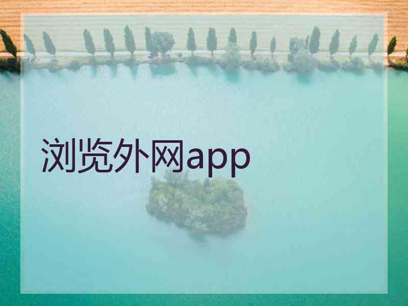 浏览外网app