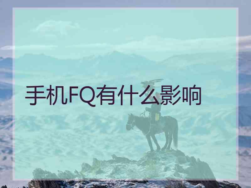 手机FQ有什么影响