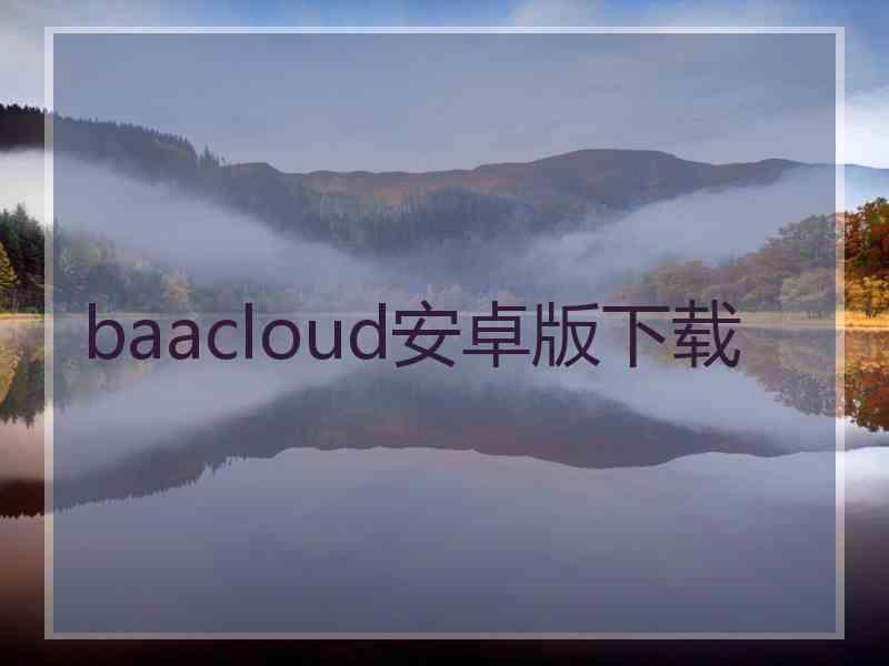 baacloud安卓版下载