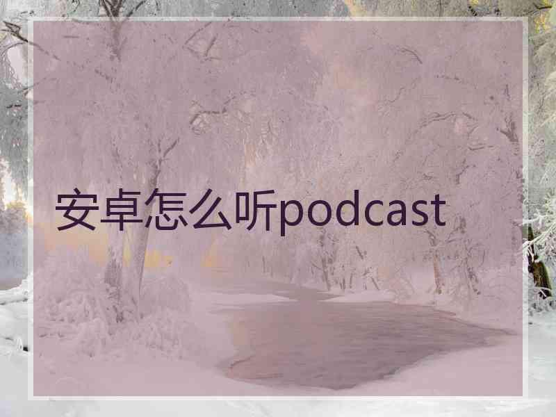 安卓怎么听podcast