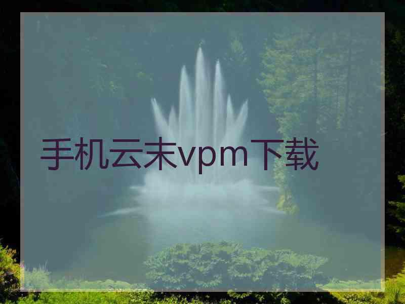 手机云末vpm下载