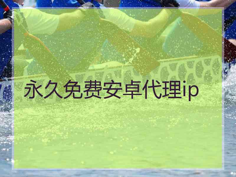 永久免费安卓代理ip