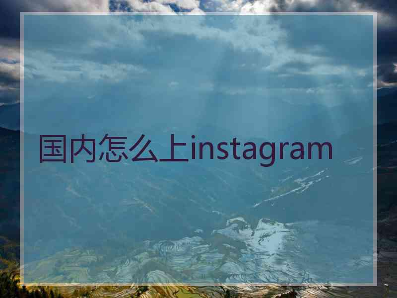 国内怎么上instagram