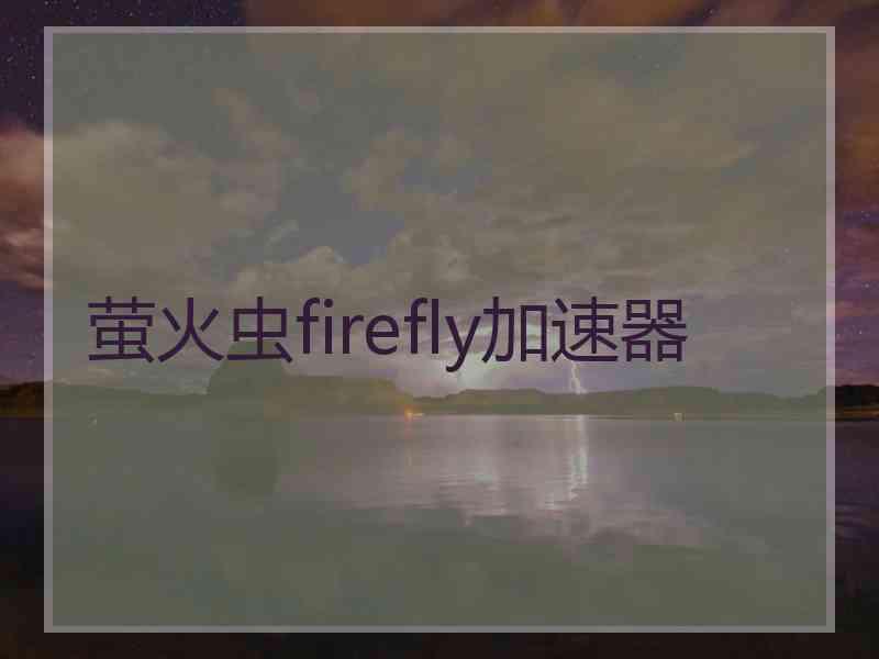 萤火虫firefly加速器